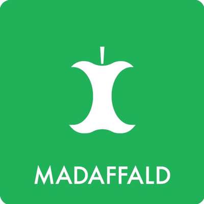 Piktogram affaldssortering Bica 12x12 MADAFFALD hvid/grøn