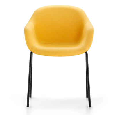 Stol Dauphin Fiore Club FI-7410 gæstestol sort/sort stel