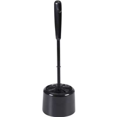 Toiletbørste 36cm Ø7,5cm sort PP m sorte hår