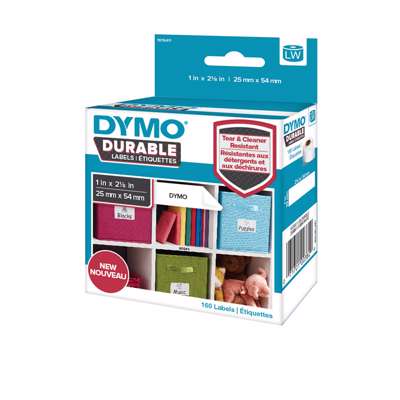 Etiket Dymo ekstra stærk 25x54mm 160stk/rul