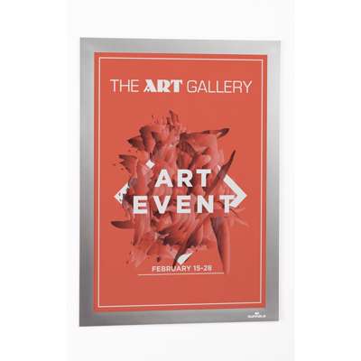 Inforamme Duraframe A4 Wallpaper magn/aft/selvkl. sølv