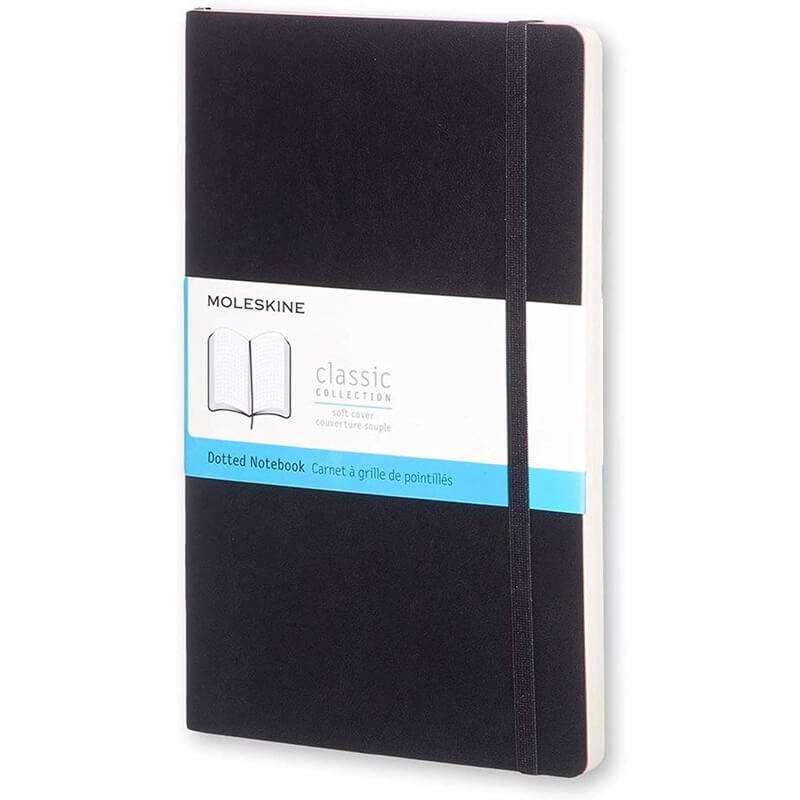Notesbog Moleskine Classic soft dotted L 13x21cm sort