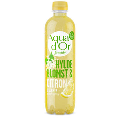 Vand Aqua D'or 50cl Sparkles hyldebl./lemonade /12 incl. pan
